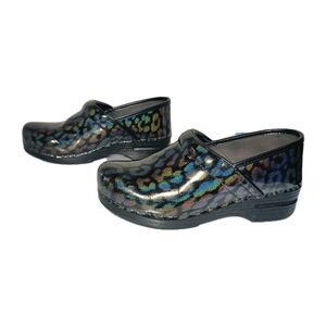 Dansko XP Professional Women's Holographic Leopard Iridescent Print Size 38